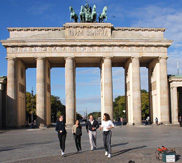 Sight seeing Berlin Jogging Brandenburg Gate photo