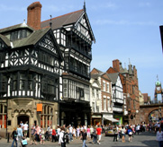 Chester popular medieval England tourist town photo