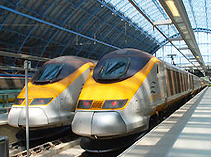 Eurostar Internation Terminal St Pancras Kings Cross Chunnel Train Platform photo