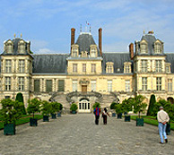 Facade of Chateau Fontainebleau Palace photo