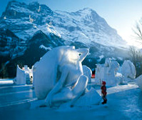 Grindelwald Ice Sculture skate rink photo