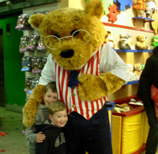 Kids picture taken with Hamleys Bear photo 