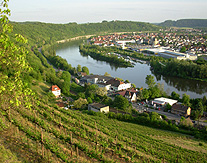 Keckar River View from castle Hornberg