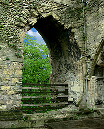 Gothic Arch at Knaresborough Castle photo