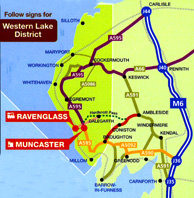 Muncaster Ravenglass West Cumbria Map photo