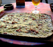 Alsacian Traditional Food Tarte Flambee photo