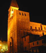 Tournus Abbey at Night photo