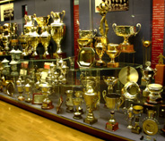 Manchester United Football Championship Trophies photo