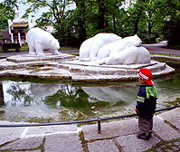 Polar Bear Fountain Berlin Zoo photo