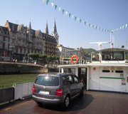 Ferry across the Rhine River photo