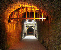 Gate tunnel at Goddfrey of Bouillon castle photo