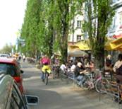 Bicycels on Leopold Strasse photo