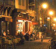 Troyes Restaurants at Night photo