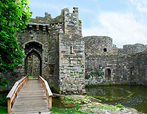 Beaumaris castle Mote Gate Bridge photo