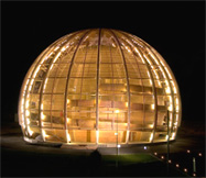 Globe at Proton Tunnel Cern Site night