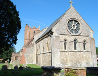 Church of Saint Nicholas Rose Window Castle Hedingham Village photo