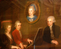 Wolfgang Constanse Stanzi Leopold Mozart portrait image