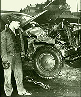 Patton Cadillac Staff Car Crash photo
