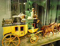 Postal History Museum Gotthard Post Coach Model photo