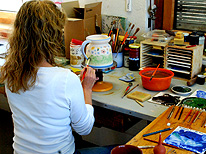Schadler Factory Pottery Artist photo