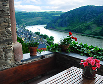 Rhine River and Oberwesel View from Schonburg Castle