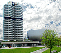 BMW Cylinde Tower and Dish headquarters photo