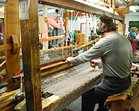 Avoca Mill Hand Weaver at Loom photo