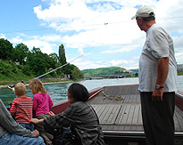 Family Riding Rhine Ferry Basel photo