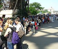 Line for Elevators at Eiffel Tower Summer photo