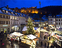 Heidelberg Christmas Markt at Cornmarkt Square photo