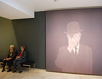Waiting for Magritte Museum time photo