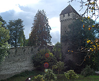 Lucerne Medieval City Wall from the Park photo