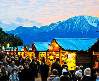 Montreux Lakeside Christmas Market Stalls photo