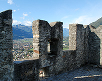 Sasso Corbaro Castle Battlements photo