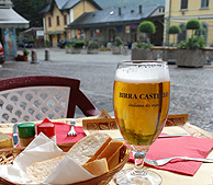 Spaghetti and Beer on Tirano sqaure photo