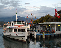 Waldstatter Lake Luzern Cruise Boat at Lucerne Terminal photo