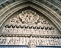 Westminster Abbey Doorway Relief sculptures photo