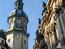 Dresden Baroque Architecture Clock Tower photo
