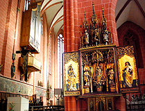 Interior arches Franfurt Gothic Cathedral photo