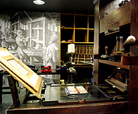 Gutenberg Museum Demonstration Printing Press photo