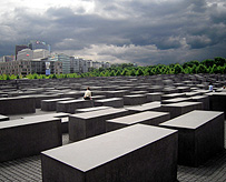 Murdered Jews Memorial Concrete Blocks View photo