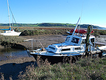 River Taf Estuary Boats low tid photo
