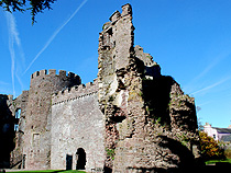 Shattered Wall Ruin Laugharne Castle photo