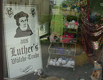 Luther in Wittenberg Window Shopping photo