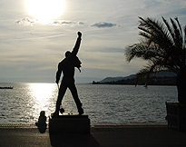 Lake Geneva Sunset Freddie Mercury Statue photo