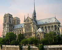 Notre Dame de Paris at Sunset photo