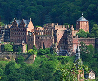 Heidelberg Castle from Philosopher's Walk photo