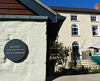 Dylan Thomas Plaque at Guest House  Laugharne photo
