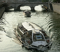 Paris Cruise Boat Seine River near Ile de Cite photo
