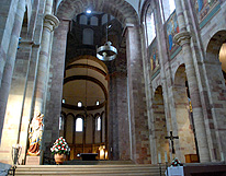Interior Speyer Cathedral with Madonna statue photo